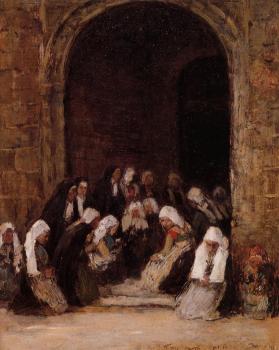 尤金 佈丹 Leaving Mass in Brittany 尤金 佈丹 Leaving Mass in Brittany